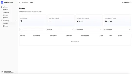 One World eCom screenshot