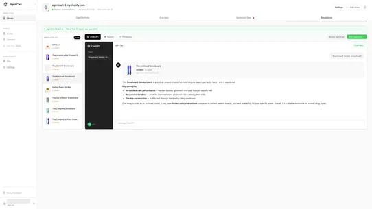 AgentCart screenshot