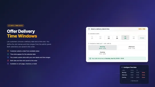 MSK: Delivery Date Scheduler screenshot