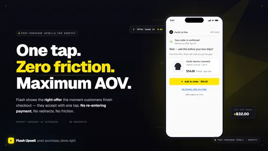 Flash Upsell: Post purchase screenshot