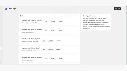 PayLogic screenshot