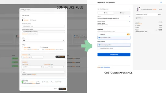 Native Checkout: Logic &amp; Rules screenshot