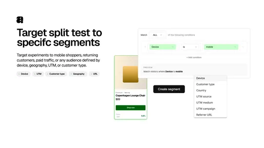 Arktic ‑ A/B Split test screenshot