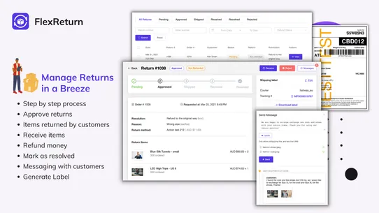 FlexReturn Return Center screenshot