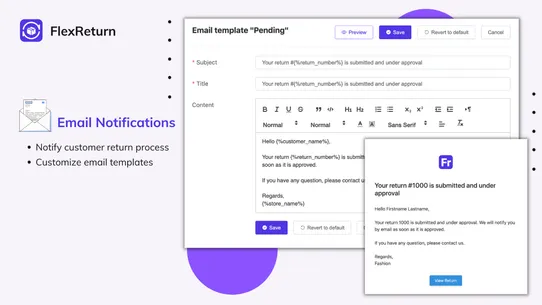 FlexReturn Return Center screenshot