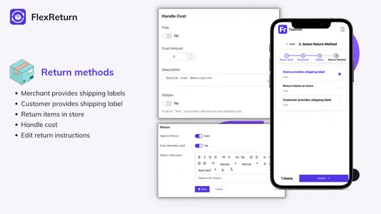 FlexReturn Return Center screenshot