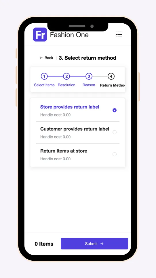 FlexReturn Return Center screenshot