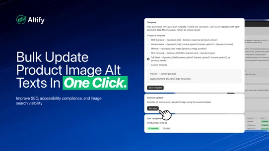 Altify : Alt Text Optimizer screenshot