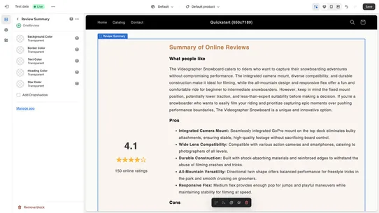 OneReview screenshot