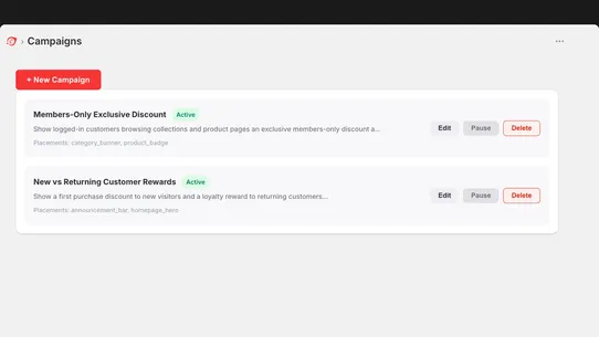 Commerce Ace Personalization screenshot