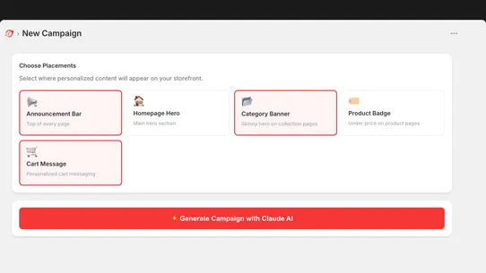 Commerce Ace Personalization screenshot