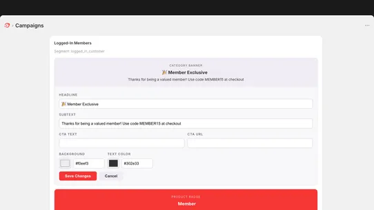Commerce Ace Personalization screenshot