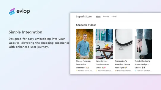 Evlop ‑ Shoppable Videos screenshot