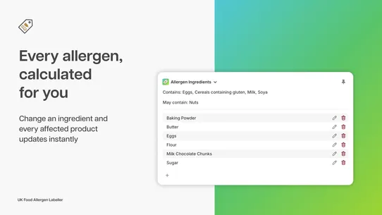 UK Food Allergen Labeller screenshot