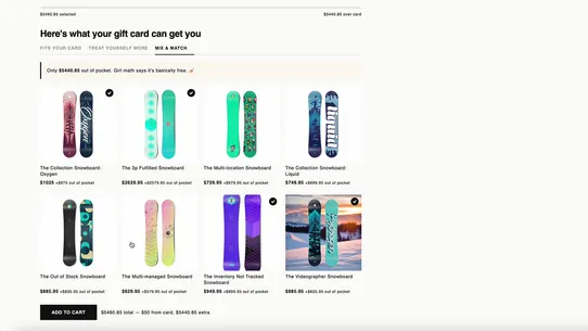 Loot Girl Math Giftcard Upsell screenshot