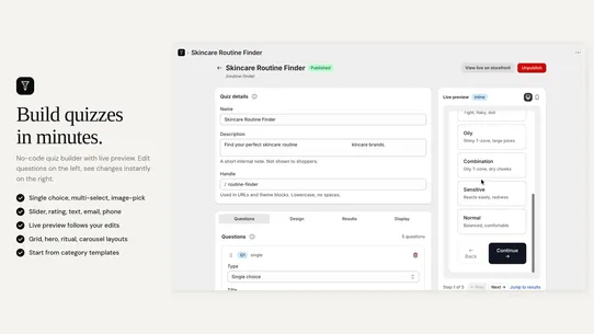 Attravo: Product Quiz Maker screenshot