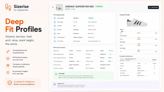 Sizerise AI Shoe Size Finder screenshot