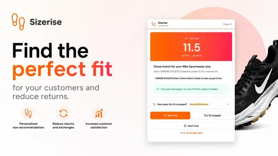 Sizerise AI Shoe Size Finder screenshot