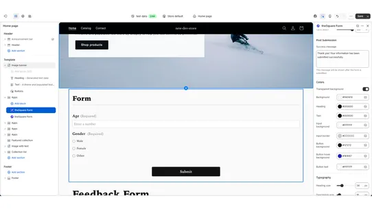 theSquare AI Forms + Analytics screenshot