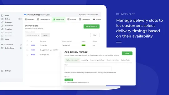 Delivery Slot Management screenshot