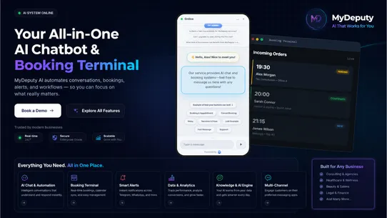 MyDeputy Chat AI and Booking screenshot
