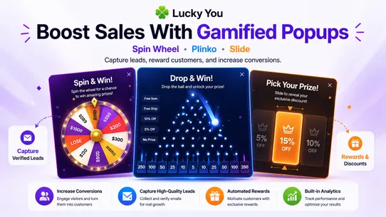 LuckyYou • Email &amp; Game Popups screenshot