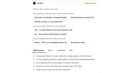 Verdict AI: PDP Decision Panel screenshot