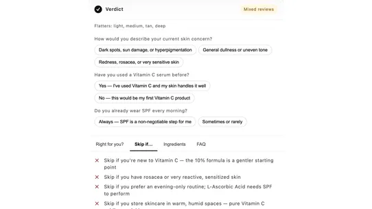 Verdict AI: PDP Decision Panel screenshot