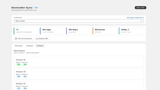 BestRank Sales‑Sorting screenshot