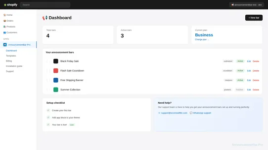 AnnouncementBar Pro screenshot
