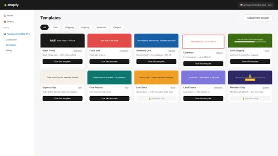 AnnouncementBar Pro screenshot