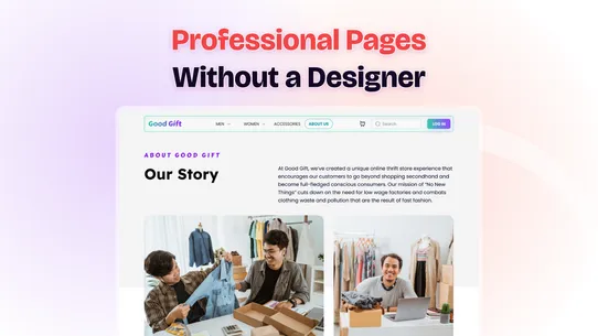 Team &amp; About Us screenshot