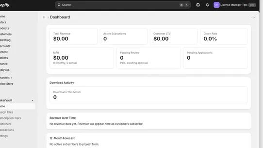 MakerVault: License Manager screenshot