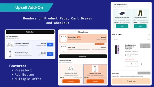 COVA Bundles and Upsell screenshot