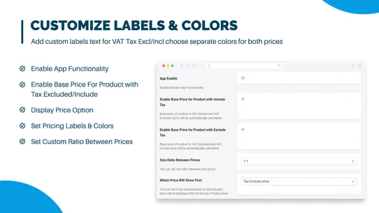 Extendons VAT Dual Pricing screenshot