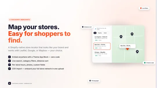 Orbit ‑ Store Locator screenshot