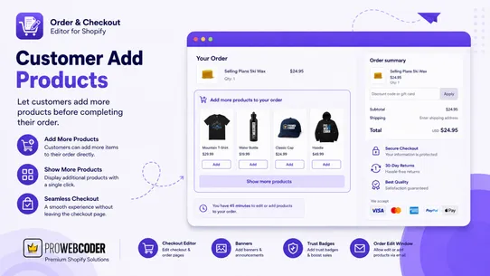 PWC : Order &amp; Checkout Editor screenshot