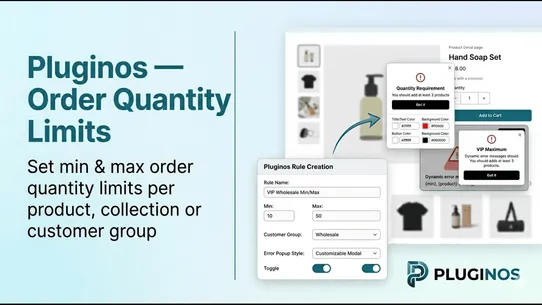Pluginos‑Order Quantity Limits screenshot