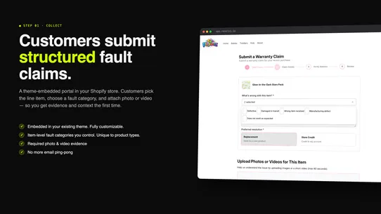 Resolvi ‑ Warranty Management screenshot