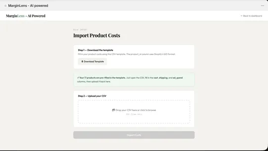MarginLens ‑ AI Powered screenshot