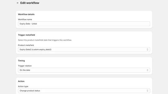 DateCue: Metafield Automation screenshot