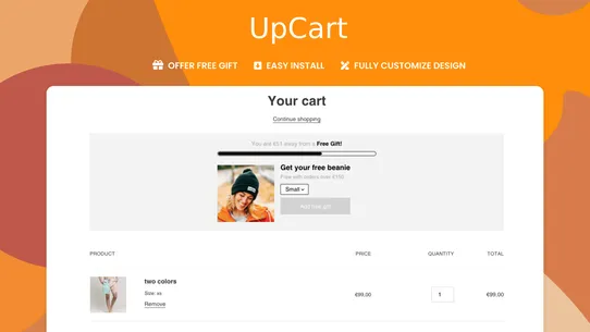 Free gift | UpCart screenshot