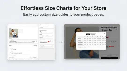 TagFit Size Charts for POD screenshot