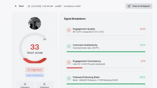 Hypeo ‑Influencer Collab Check screenshot