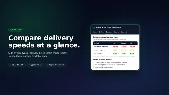 Prime Scale China Fulfillment screenshot