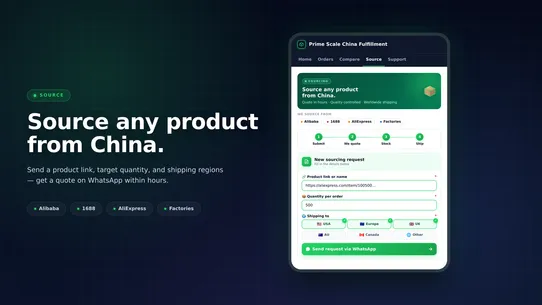 Prime Scale China Fulfillment screenshot