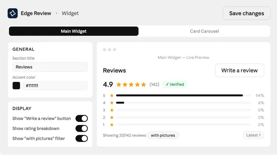 Edge Reviews screenshot