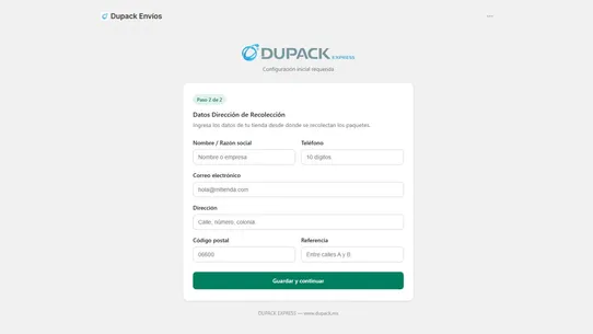 Dupack Express screenshot