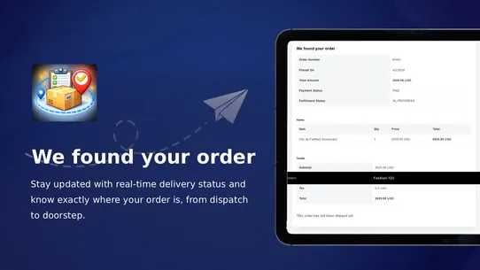 GSP Order Tracker screenshot