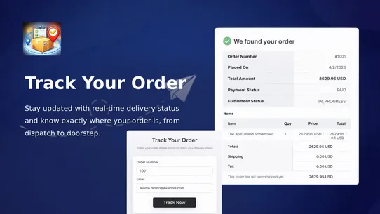 GSP Order Tracker screenshot